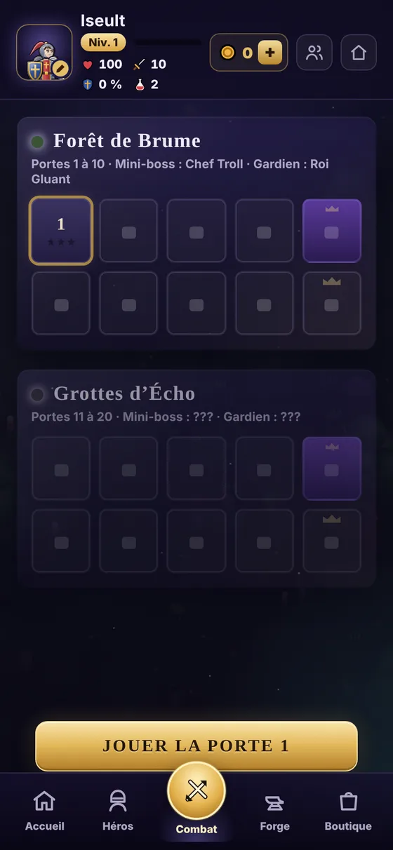 Carte des portes